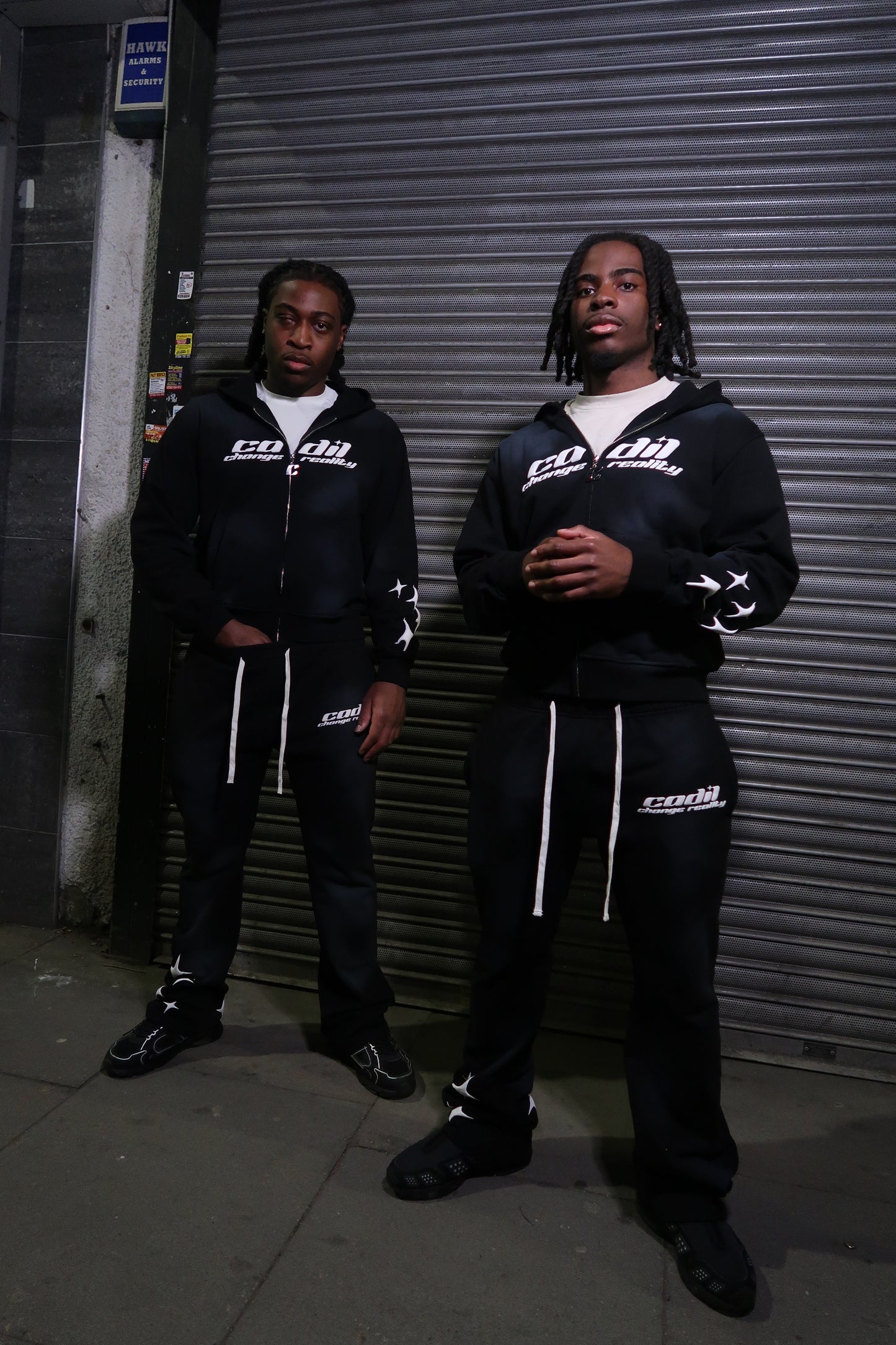 Exclusive sun fade black joggers